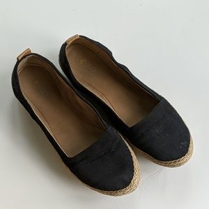 e360 Easy Spirit Gorsky Espadrille Flats Black Sz8
